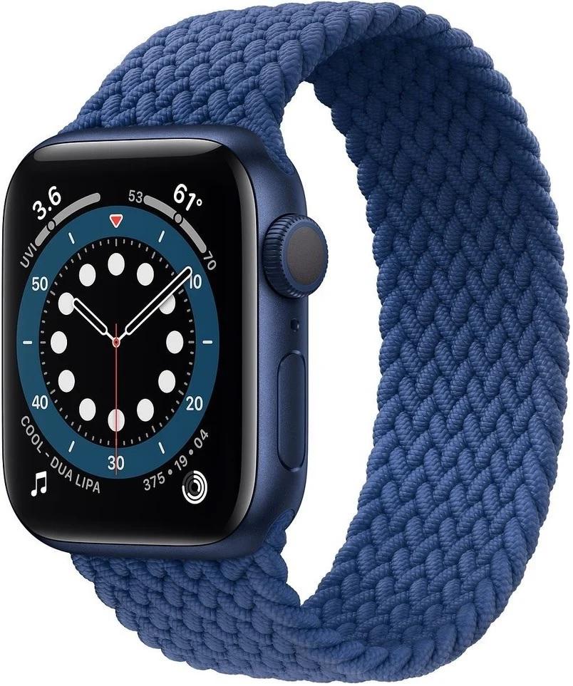 Apple Watch Series Blue Aluminum Case with Braided Solo Loop GPS