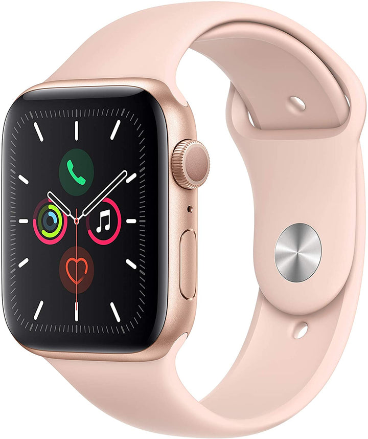 Apple Watch Series 5 (GPS, 44mm) - Gold Aluminum Case with Pink Sport Band - iStock BD