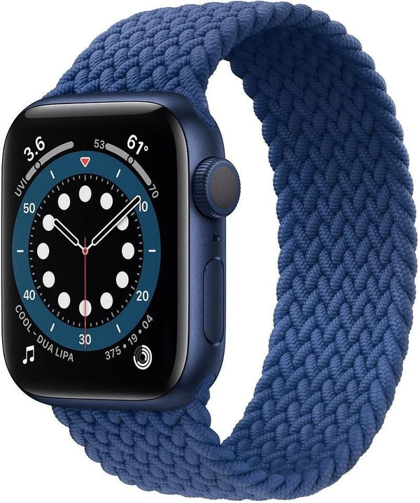 Apple Watch Series 6 Blue Aluminum Case with Braided Solo Loop GPS - iStock BD